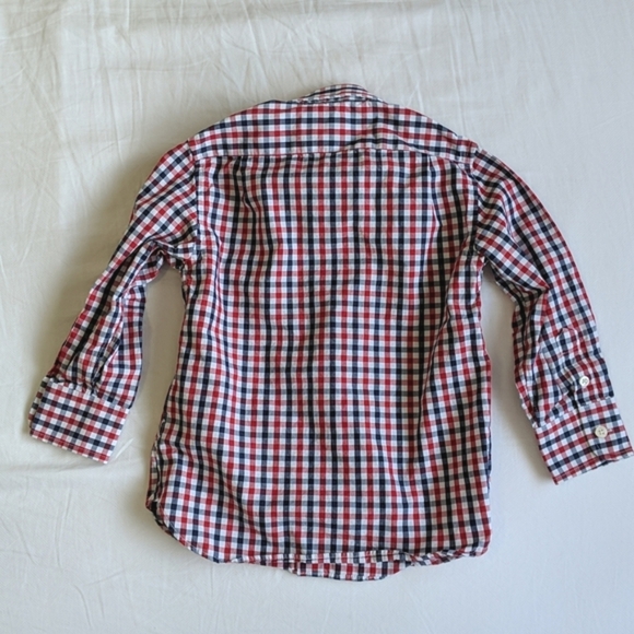 Crewcuts by J Crew long sleeve Thompson gingham dress shirt 3T toddler boys - Picture 7 of 7